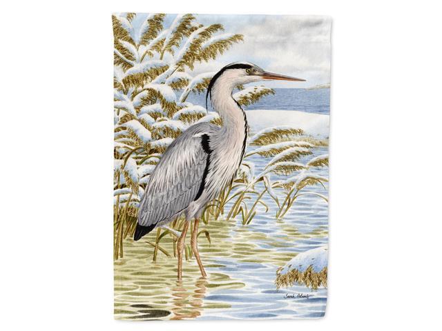 Caroline's Treasures ASA2058CHF Blue Heron in the Water Canvas House Size Flag Multicolor Large