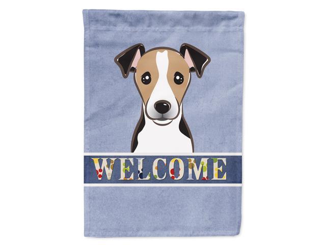 Caroline's Treasures BB1447CHF Jack Russell Terrier Welcome Flag Canvas Large Multicolor