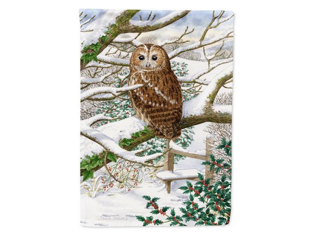 Caroline's Treasures ASA2008CHF Tawny Owl Canvas House Size Flag Multicolor Large