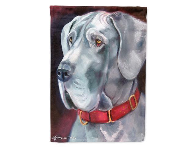 Caroline's Treasures 7309CHF Great Dane Natural Ears Red Collar Flag Canvas Large Multicolor