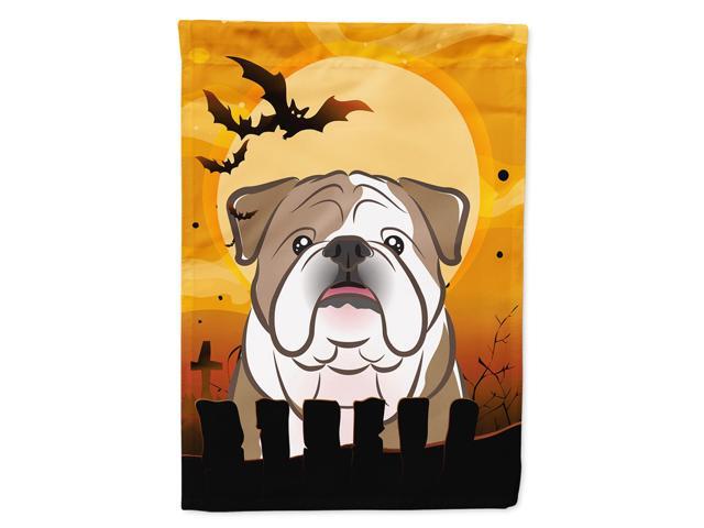 Caroline's Treasures BB1777CHF Halloween English Bulldog Canvas House Size Flag Multicolor Large