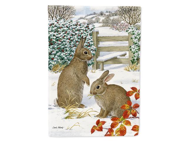 Caroline's Treasures ASA2034CHF Rabbits Canvas House Size Flag Multicolor Large