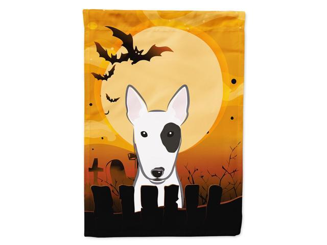 Caroline's Treasures BB1767CHF Halloween Bull Terrier Canvas House Size Flag Multicolor Large