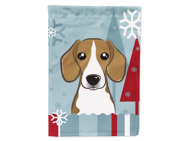Caroline's Treasures BB1735CHF Winter Holiday Beagle Canvas House Size Flag Multicolor Large