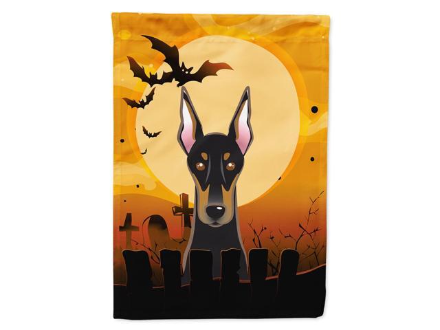 Caroline's Treasures BB1803CHF Halloween Doberman Canvas House Size Flag Multicolor Large
