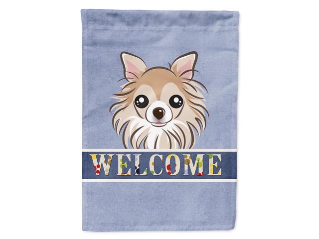 Caroline's Treasures BB1437CHF Chihuahua Welcome Flag Canvas Large Multicolor