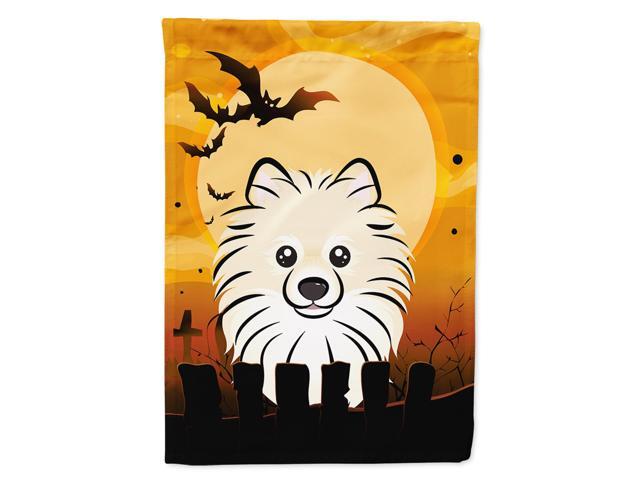 Caroline's Treasures BB1765CHF Halloween Pomeranian Canvas House Size Flag Multicolor Large