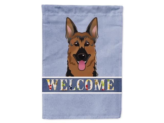 Caroline's Treasures BB1397CHF German Shepherd Welcome Flag Canvas Large Multicolor
