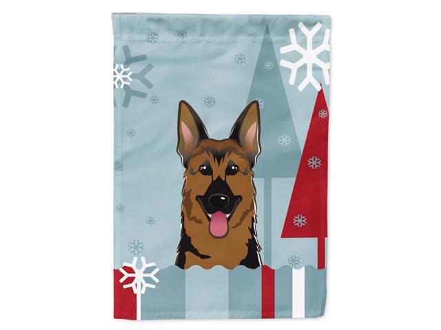 Caroline's Treasures BB1707CHF Winter Holiday German Shepherd Canvas House Size Flag Multicolor Large
