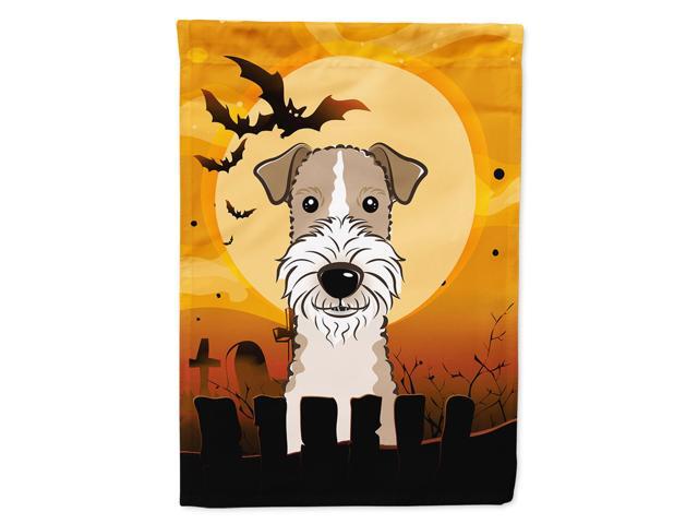 Caroline's Treasures BB1805CHF Halloween Wire Haired Fox Terrier Canvas House Size Flag Multicolor Large