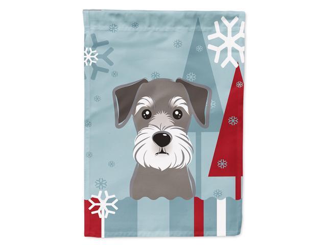 Caroline's Treasures BB1702CHF Winter Holiday Schnauzer Canvas House Size Flag Multicolor Large