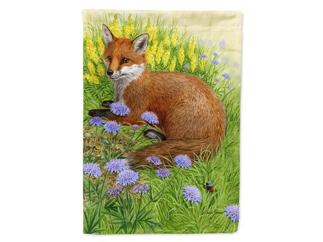 Caroline's Treasures ASA2160CHF Springtime Fox Canvas House Size Flag Multicolor Large
