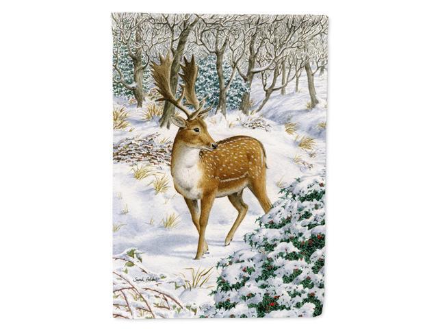 Caroline's Treasures ASA2006CHF Fallow Buck Deer Canvas House Size Flag Multicolor Large