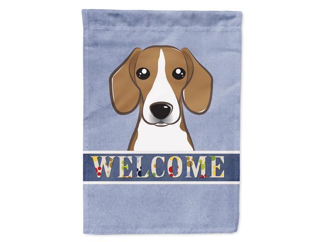 Caroline's Treasures BB1425CHF Beagle Welcome Flag Canvas Large Multicolor