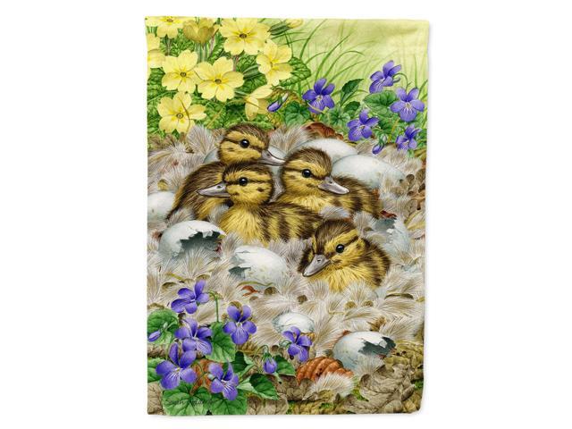 Caroline's Treasures ASA2020CHF Mallard Duck Chicks Canvas House Size Flag Multicolor Large