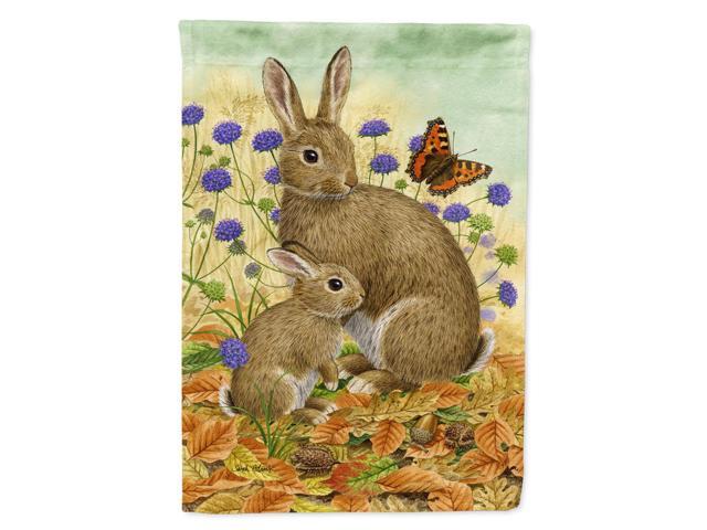 Caroline's Treasures ASA2132CHF Rabbit & Baby Canvas House Size Flag Multicolor Large