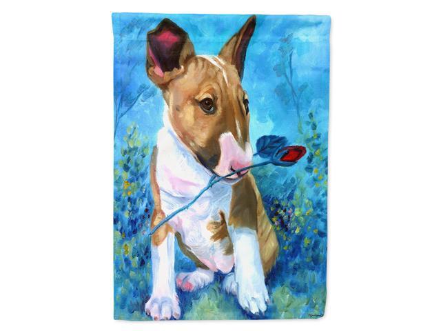 Caroline's Treasures 7339CHF Bull Terrier Rose for Mom Flag Canvas Large Multicolor