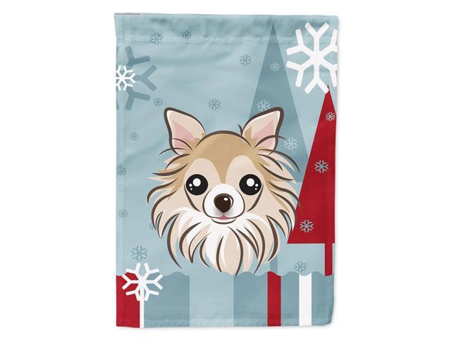 Caroline's Treasures BB1747CHF Winter Holiday Chihuahua Canvas House Size Flag Multicolor Large
