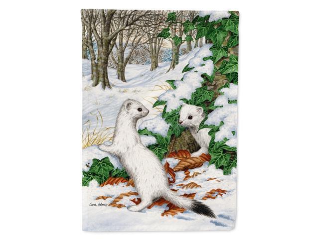 Caroline's Treasures ASA2042CHF Stoats Short-Tailed Weasel Canvas House Size Flag Multicolor Large