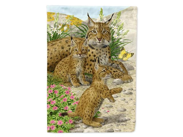 Caroline's Treasures ASA2134CHF Lynx & Cubs Canvas House Size Flag Multicolor Large