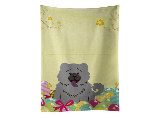 Carolines Treasures Easter Eggs Chow Chow Blue Kitchen Towel Multicolor 25 x 15