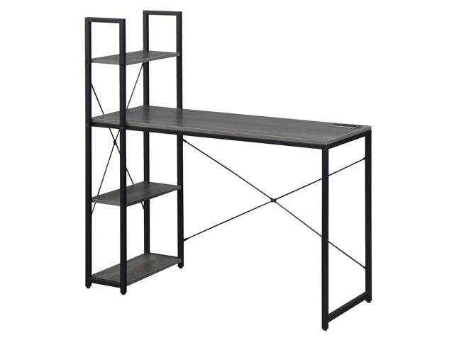 Designs2Go Office Workstation with Charging Station and Shelves