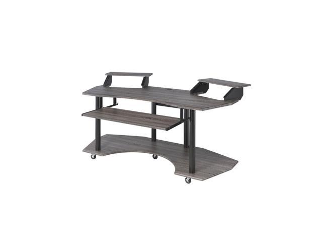 Music Recording Studio Desk Black Oak