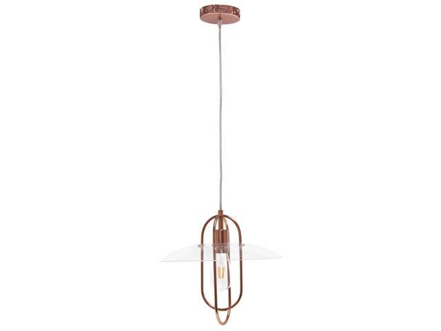 Lalia Home 1 Light Elongated Metal Pendant Light Rose Gold
