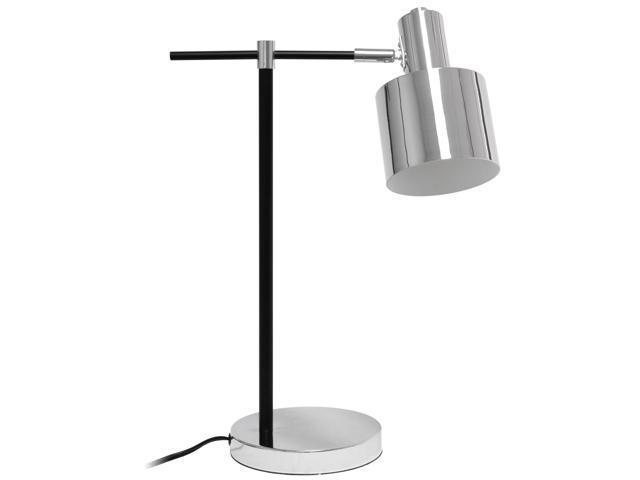 Lalia Home Mid Century Modern Metal Table Lamp Chrome