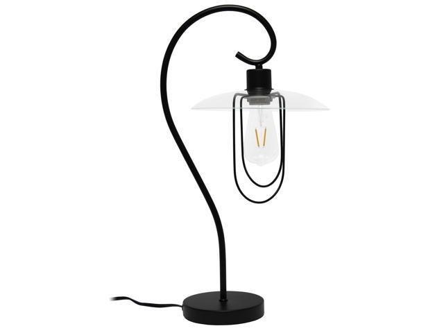 Lalia Home Modern Metal Scroll Table Lamp Black