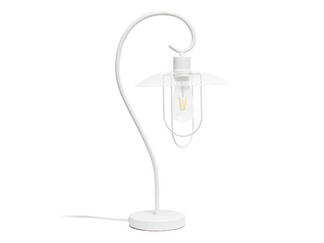 Lalia Home Modern Metal Scroll Table Lamp White