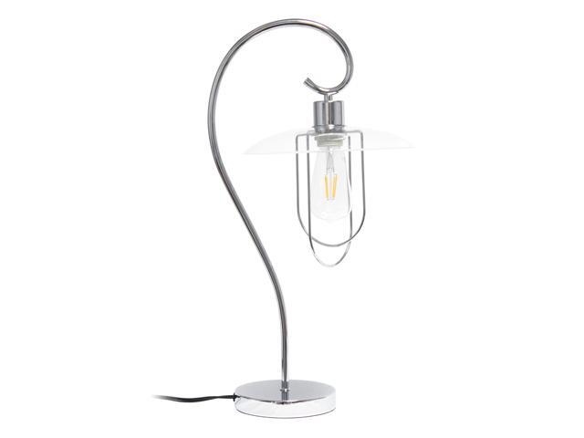 Lalia Home Modern Metal Scroll Table Lamp Chrome