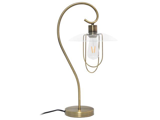 Lalia Home Modern Metal Scroll Table Lamp Antique Brass