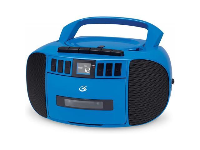 GPX CD/CASSETTE/AM-FM/BOOMBOX W/AUX BLUE