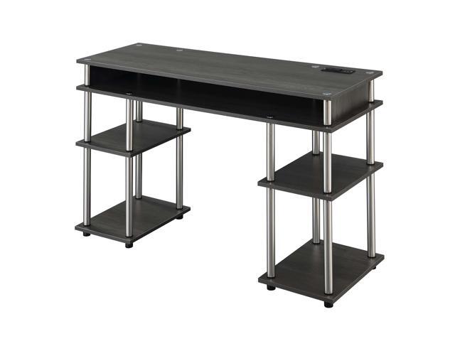 Ergode Designs2Go No Tools Student Desk with Charging Station and Shelves