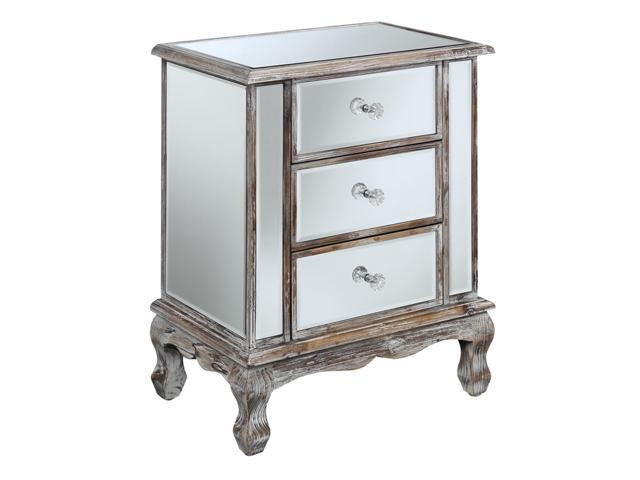 Ergode Gold Coast Vineyard Mirrored 3 Drawer End Table