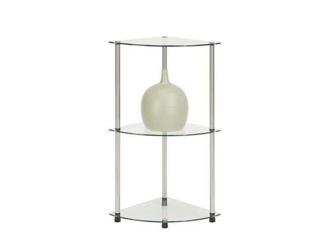 Ergode Designs2Go Classic Glass 3 Tier Corner Shelf