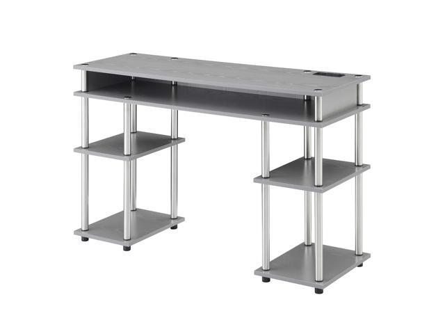 Ergode Designs2Go No Tools Student Desk with Charging Station and Shelves