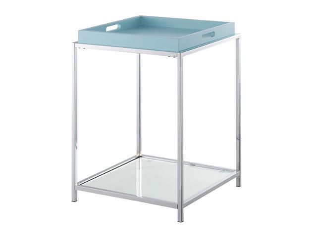 Ergode Palm Beach End Table with Shelf and Removable Trays