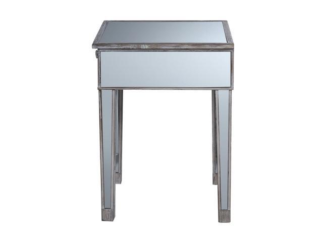 Ergode Gold Coast Mirrored 1 Drawer End Table