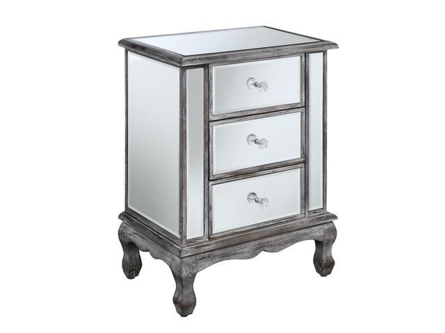 Ergode Gold Coast Vineyard Mirrored 3 Drawer End Table