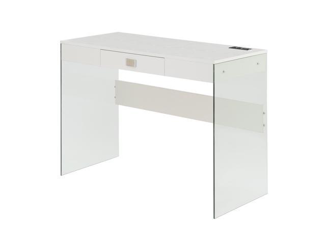 Ergode SoHo 42 inch Glass Desk with Charging Station