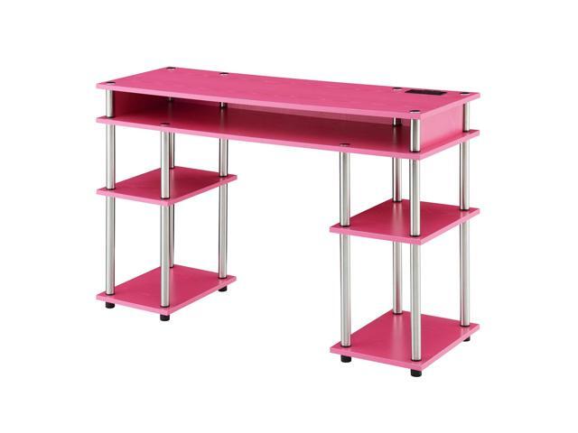 Ergode Designs2Go No Tools Student Desk with Charging Station and Shelves
