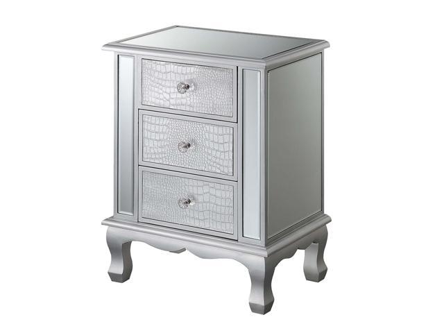 Ergode Gold Coast Vineyard Mirrored 3 Drawer End Table