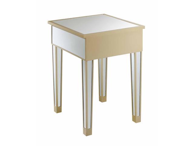 Ergode Gold Coast Mirrored 1 Drawer End Table