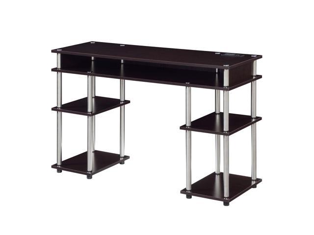 Ergode Designs2Go No Tools Student Desk with Charging Station and Shelves