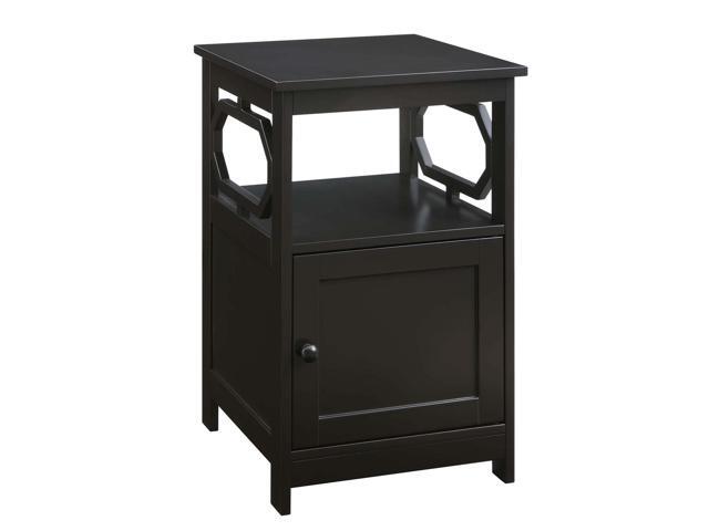 Ergode Omega End Table with Storage Cabinet and Shelf