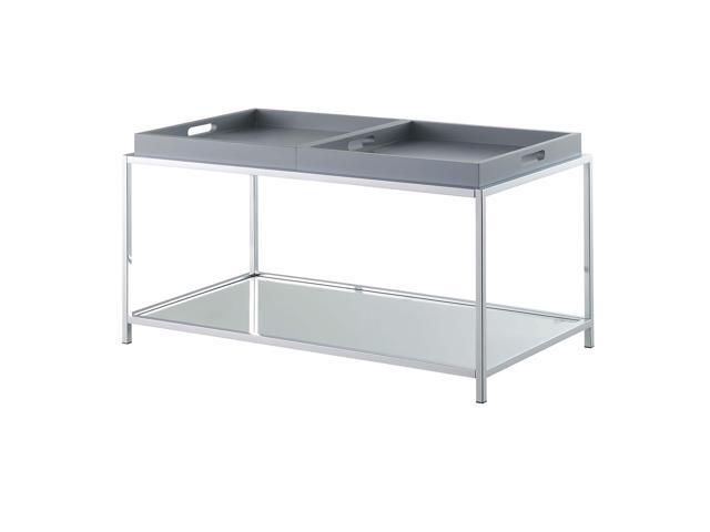 Ergode Palm Beach Coffee Table with Shelf and Removable Trays