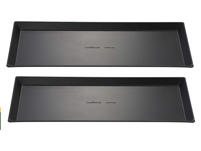 LloydPans Kitchenware Hard Anodized 5 Inch by 15 Inch Flatbread Pizza Pan (Set of 2)