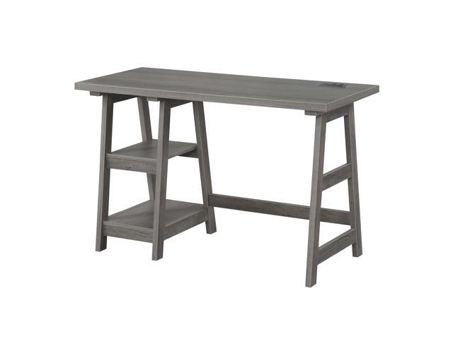 Designs2Go Trestle Desk with Charging Station